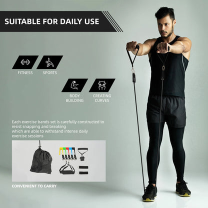 Resistance Bands Set Exercise Bands with Handles Heavy Resistance Training Physical Therapy Home Workouts