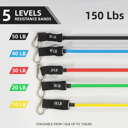 Resistance Bands Set Exercise Bands with Handles Heavy Resistance Training Physical Therapy Home Workouts